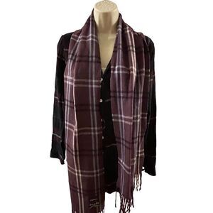 Cejon ~ Plaid Scarf with fringe end detailing ~ Made in Italy